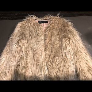 Zara Faux Coat Size Medium